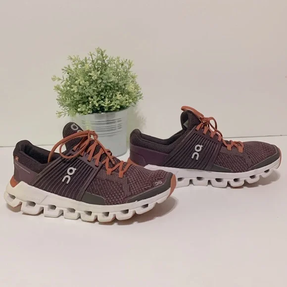 On Running Women's Athletic Shoes - Purple and Orange - Picture 5 of 12